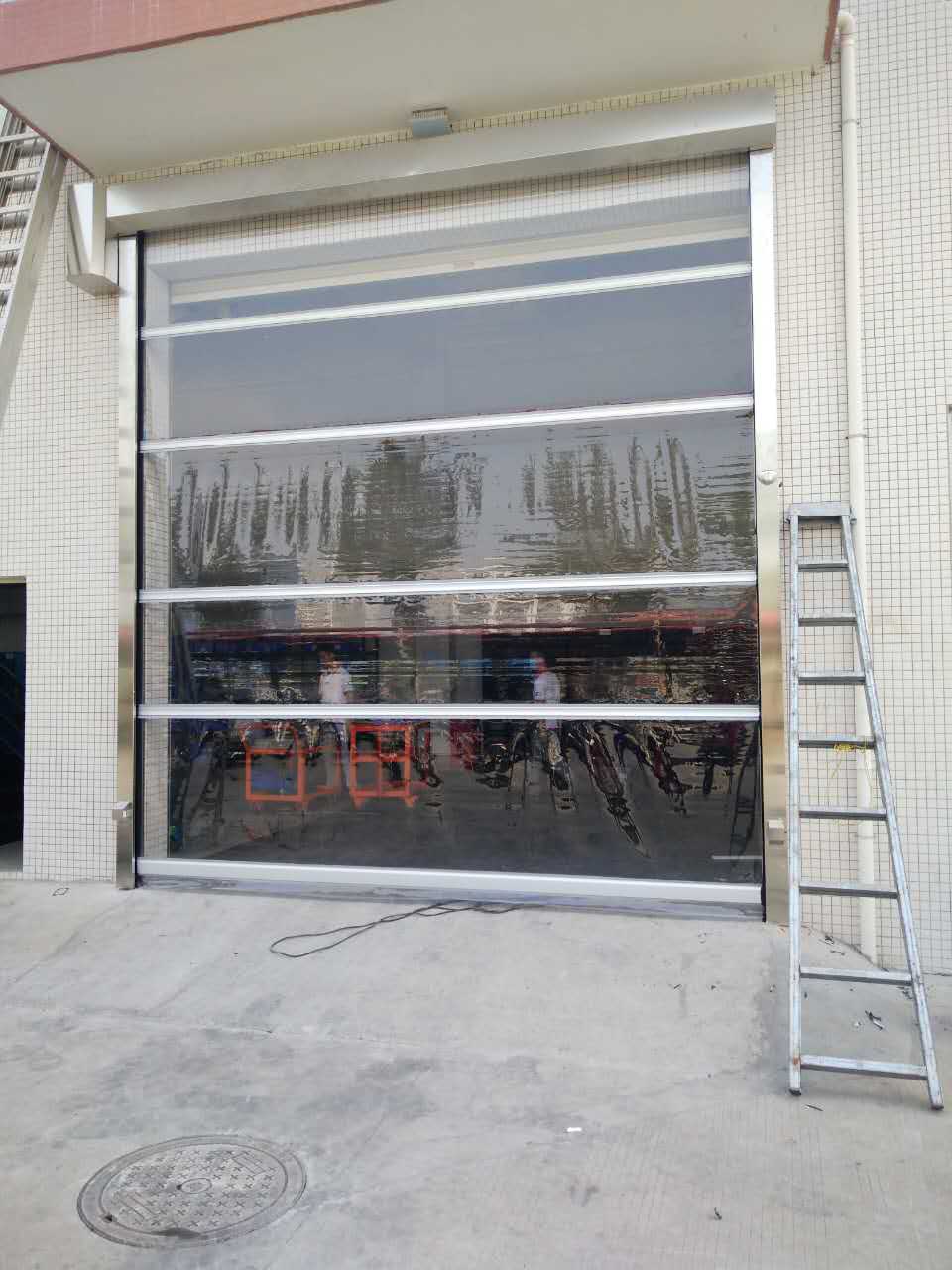 Industry automatic remote control security PVC Plastic Fabric Fast Rolling  High Speed Shutter Door