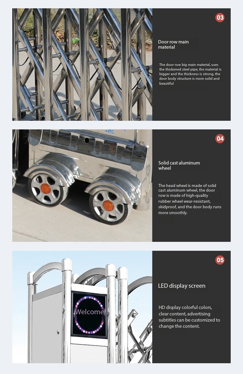 Electric telescopic sliding door, .jpg