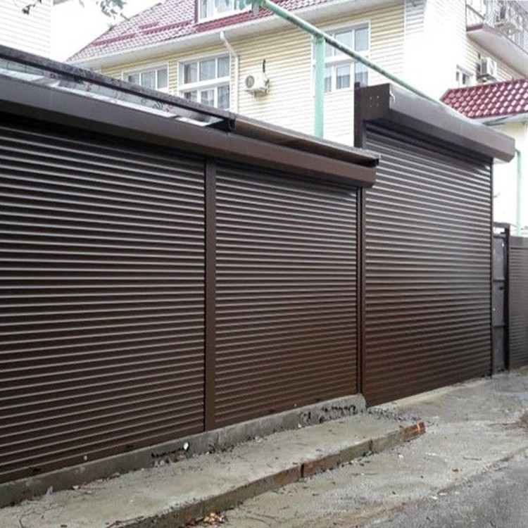 Aluminum shutter garage door